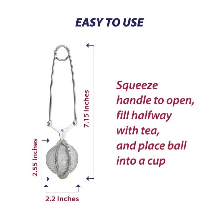 Snap Mesh Ball Tea Infuser – 2" Stainless Steel