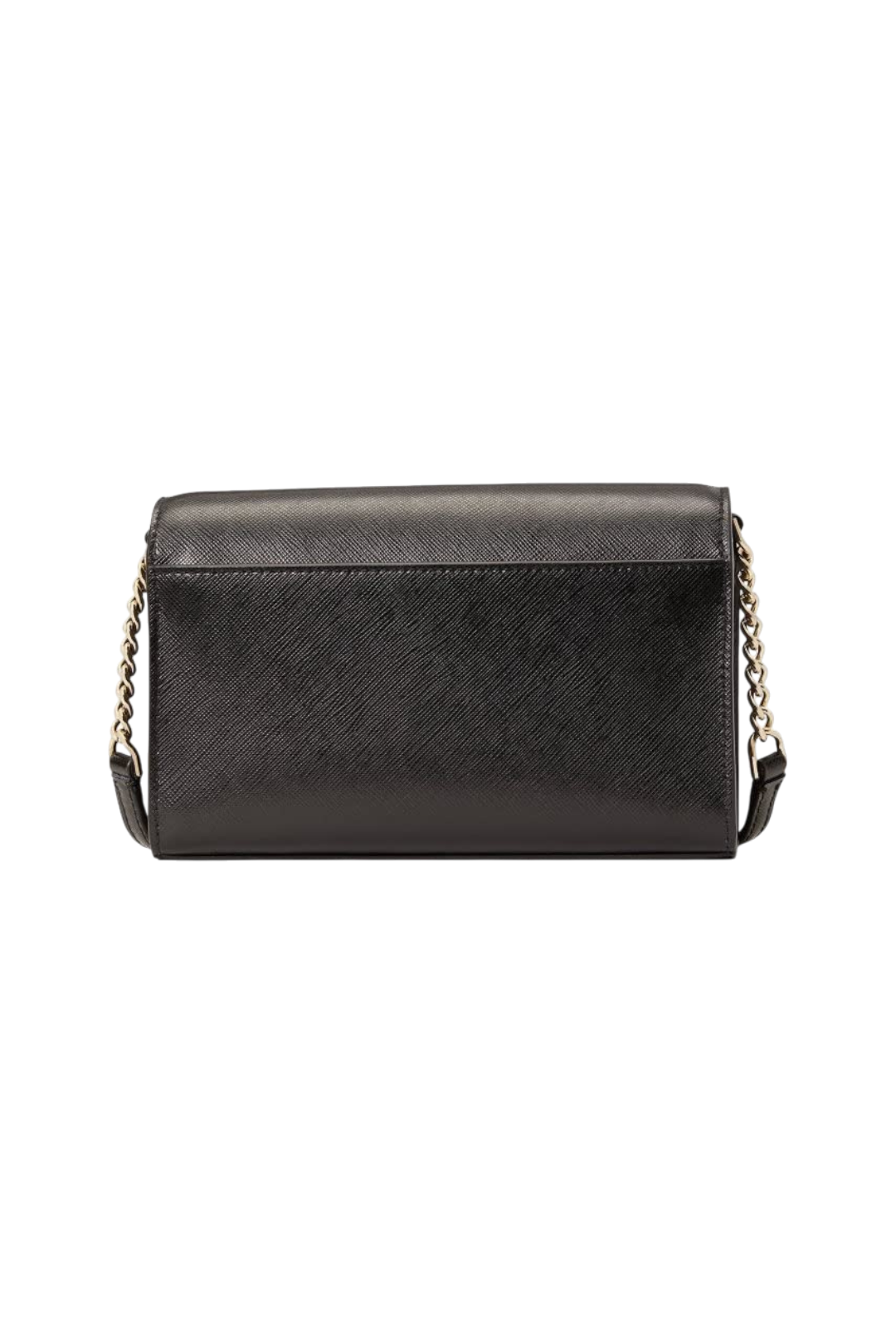 kate spade Staci Small Flap Crossbody – Black Saffiano Leather Bag