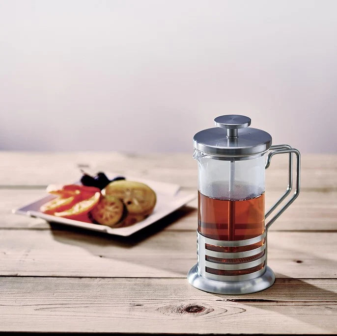 Harior Bright J French Press – 300ml Coffee & Tea Press | Hairline Silver