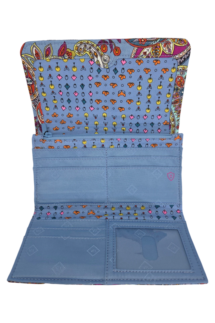 Vera Bradley Trifold Clutch Wallet – Provence Paisley