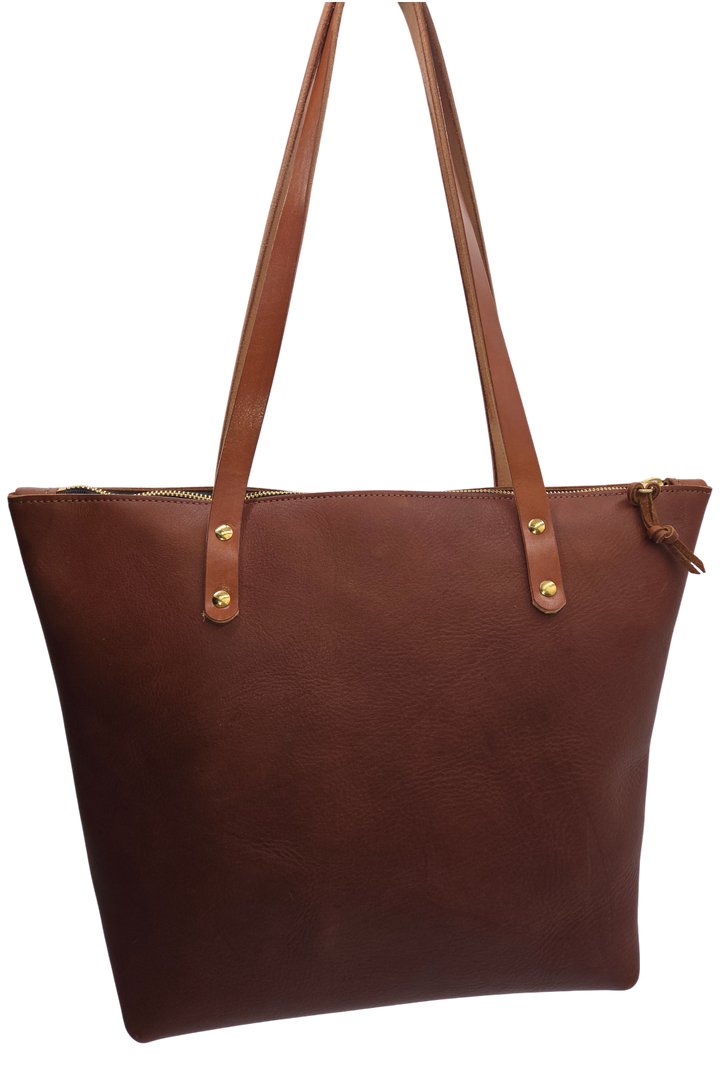 Urban Southern Urban Zipper Tote - Full-Grain Leather | Handcrafted in the USA
