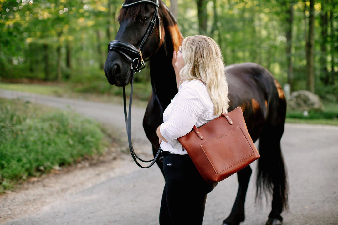 Urban Southern Urban Zipper Tote - Full-Grain Leather | Handcrafted in the USA