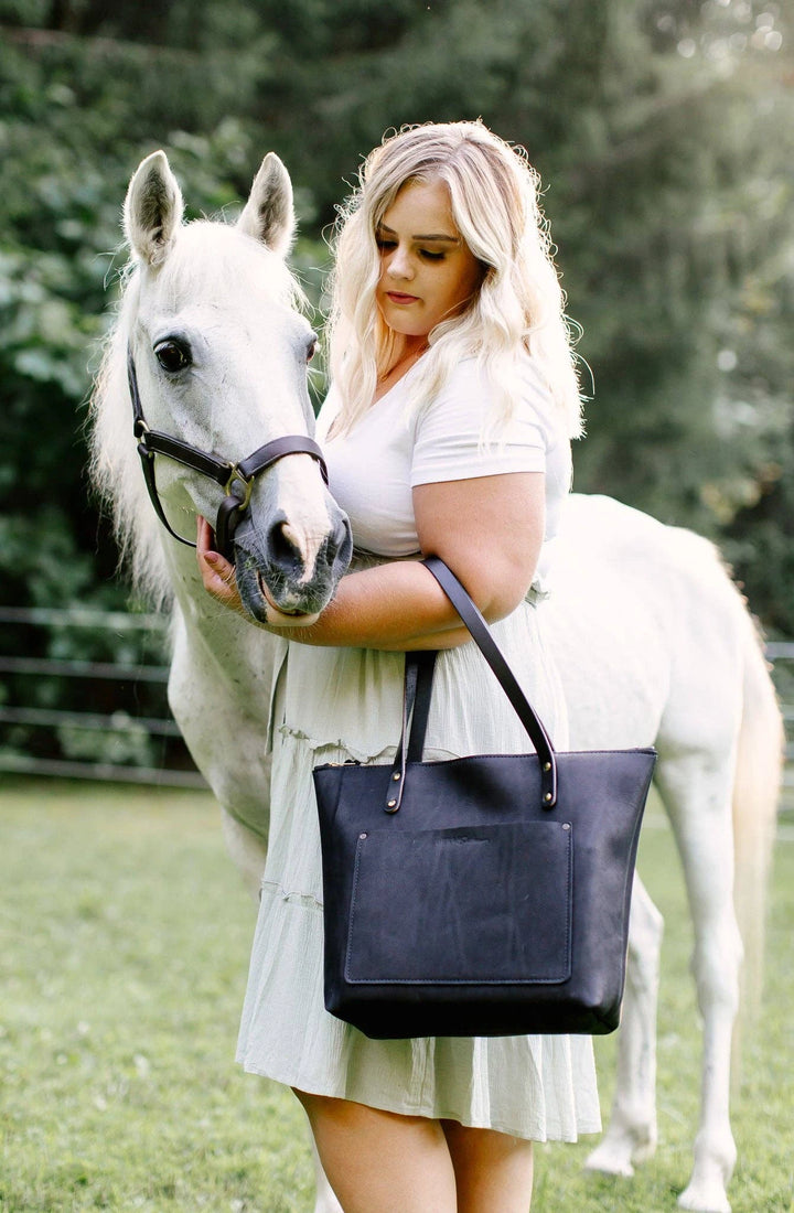 Urban Southern Urban Zipper Tote - Full-Grain Leather | Handcrafted in the USA
