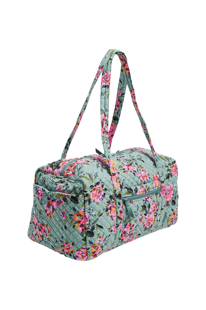 Vera Bradley Women's Cotton Medium Travel Duffel Bag – Rosy Outlook