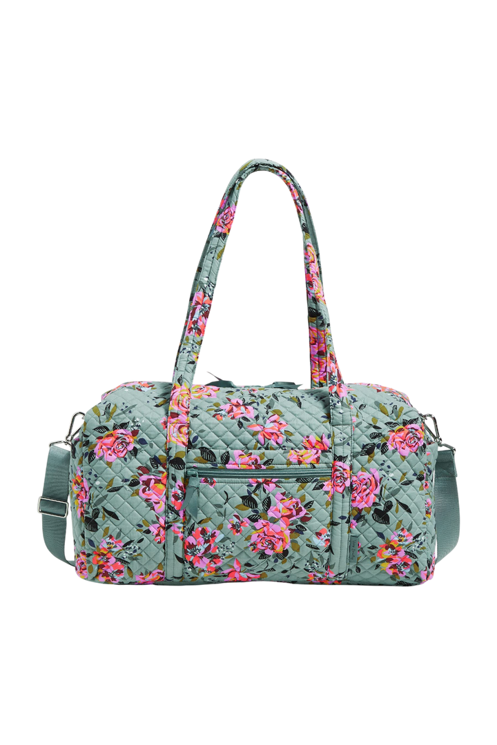 Vera Bradley Women's Cotton Medium Travel Duffel Bag – Rosy Outlook