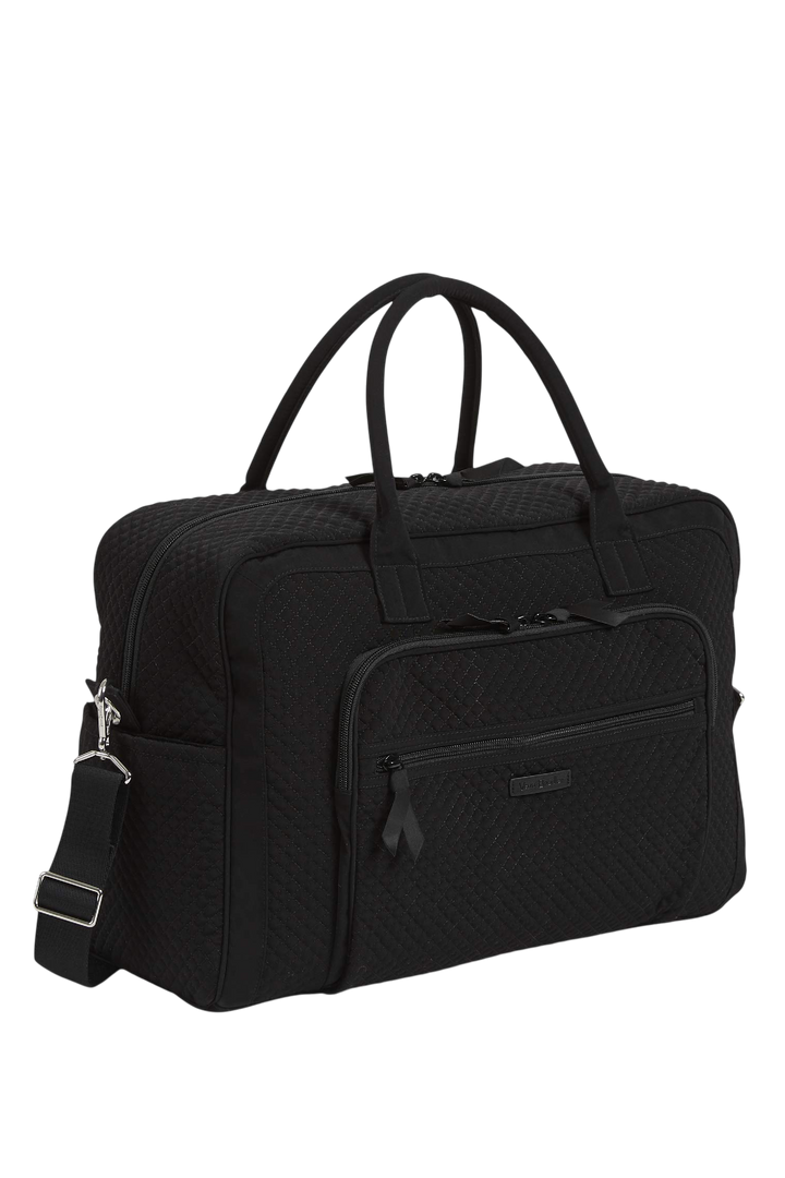 Vera Bradley Microfiber Classic Weekender Travel Bag in Black