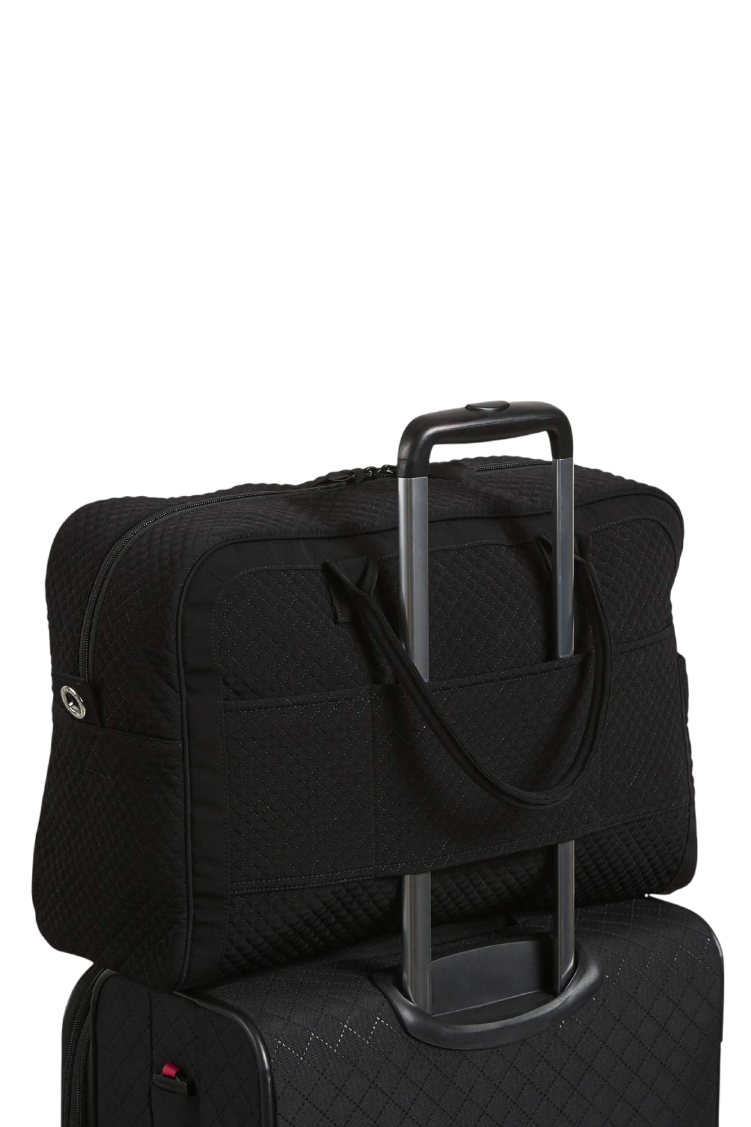 Vera Bradley Microfiber Classic Weekender Travel Bag in Black