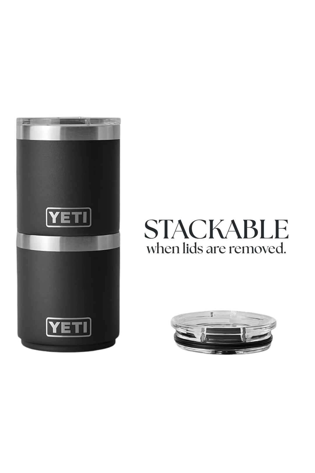 YETI Rambler 10 oz Lowball 2.0 with Magslider Lid – Stackable Insulated Stainless Steel Tumbler