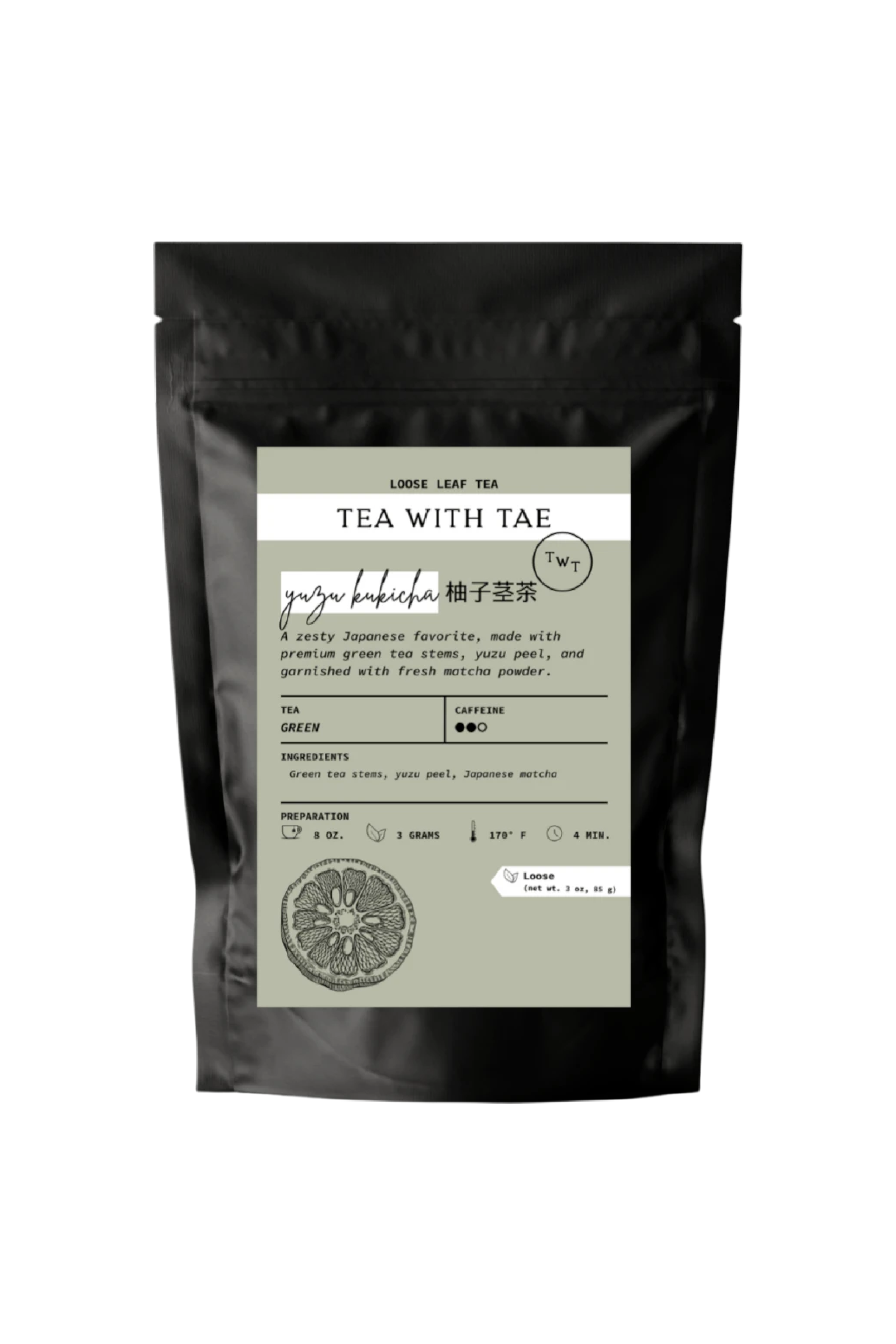 Yuzu Kukicha Green Tea Pouch