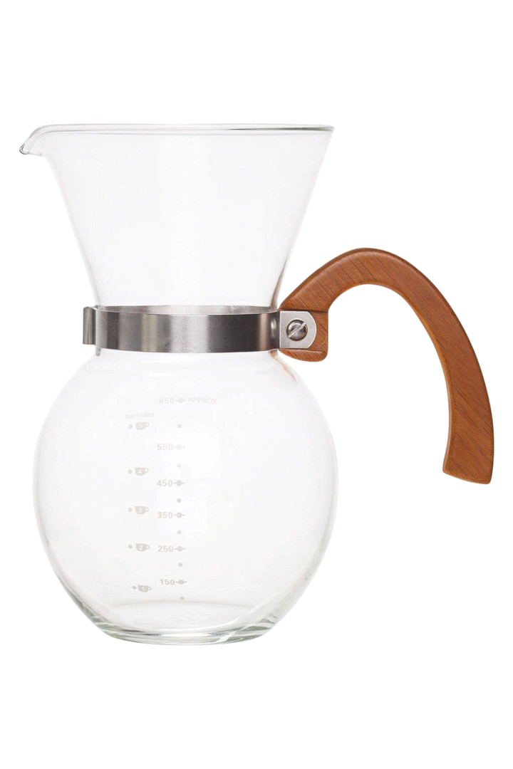 Pour-Over Coffee Maker with Bamboo Handle – 22oz