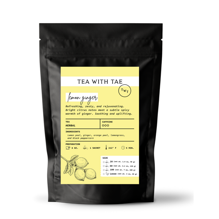 Lemon Ginger Herbal Tea – Zesty & Soothing Blend