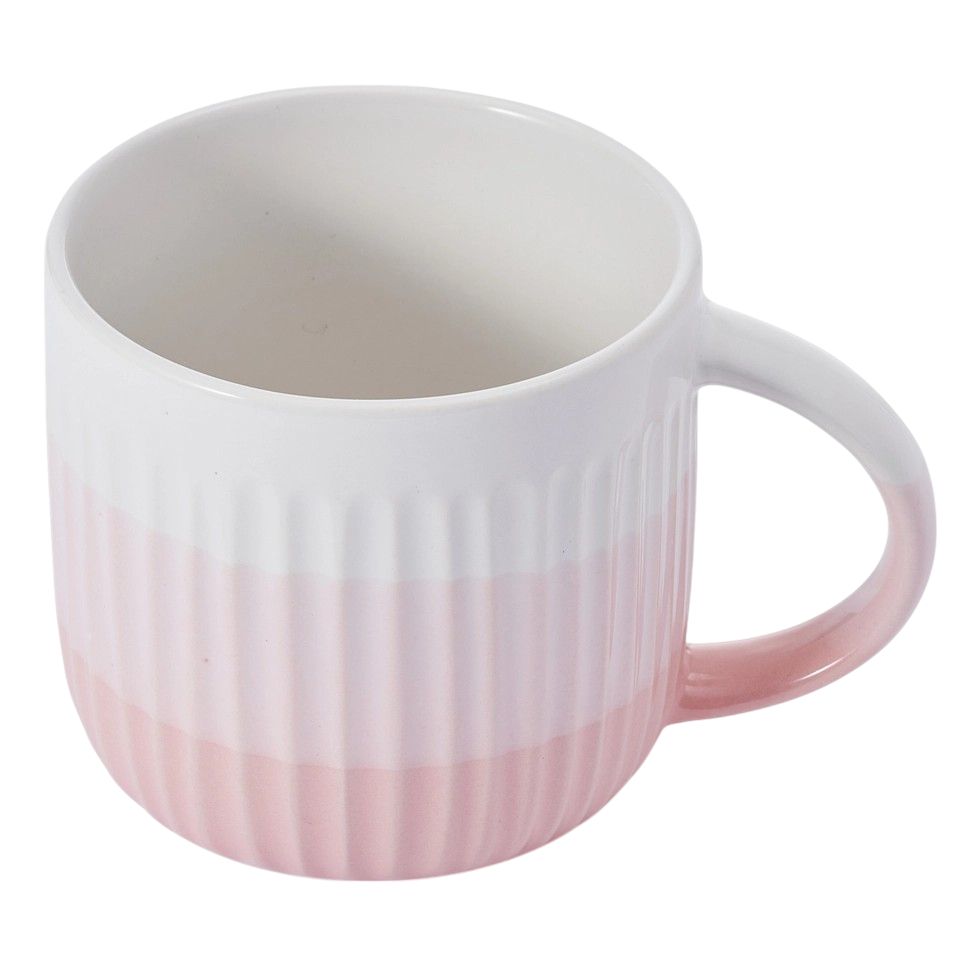 Pfaltzgraff 16oz Pink Debossed Ombre Mug - Thumbnail 2