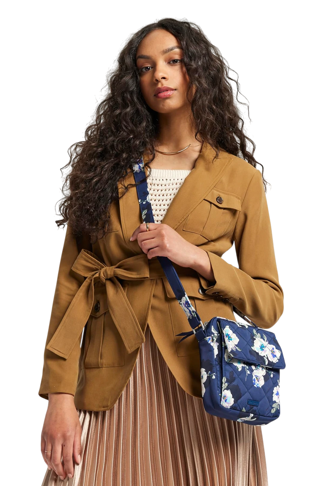 Vera Bradley Performance Twill Small Crossbody Bag – Blooms and Branches Navy