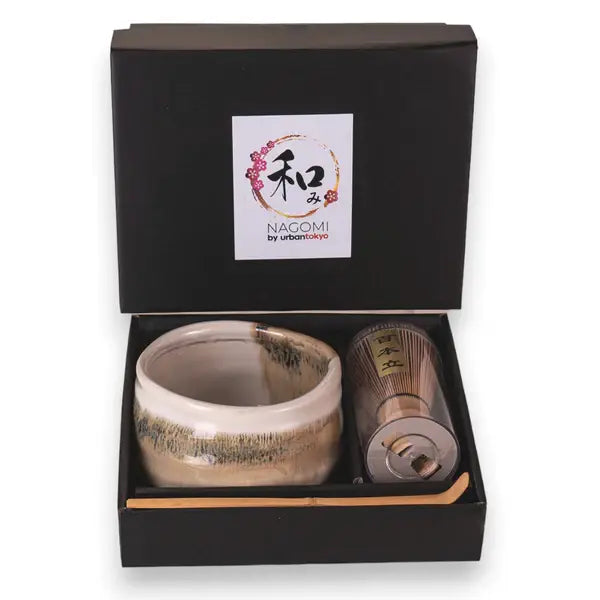 Matcha Ritual Set – White Porcelain Bowl with Whisk & Spoon