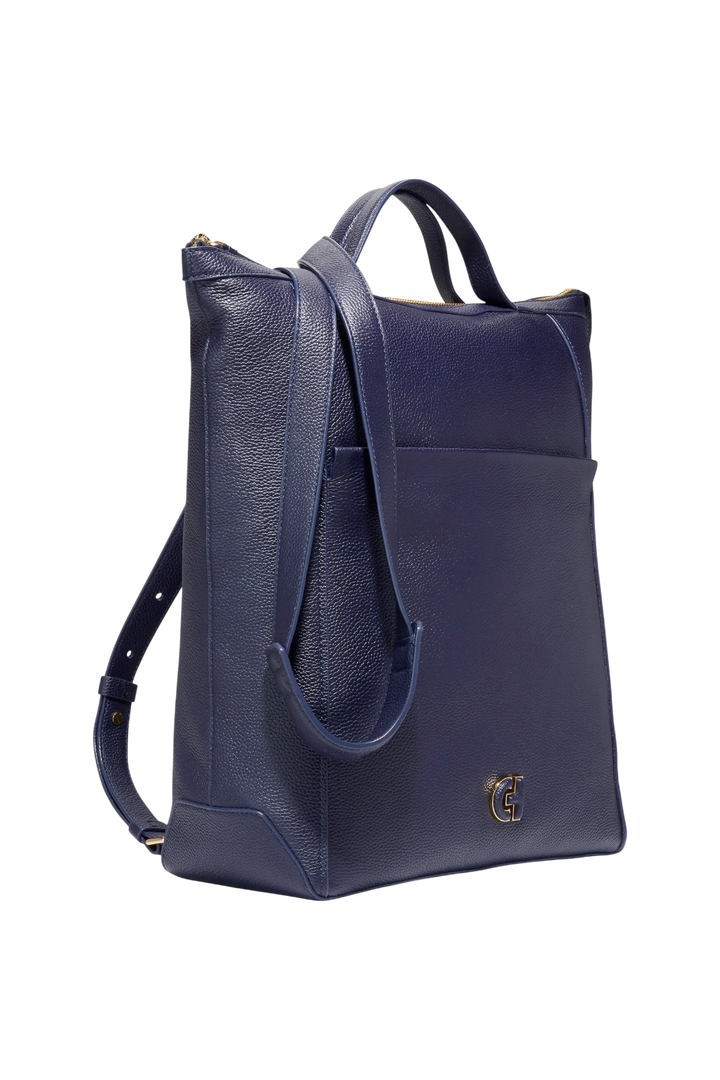 Cole Haan Grand Ambition Convertible Luxe Leather Backpack – Evening Blue