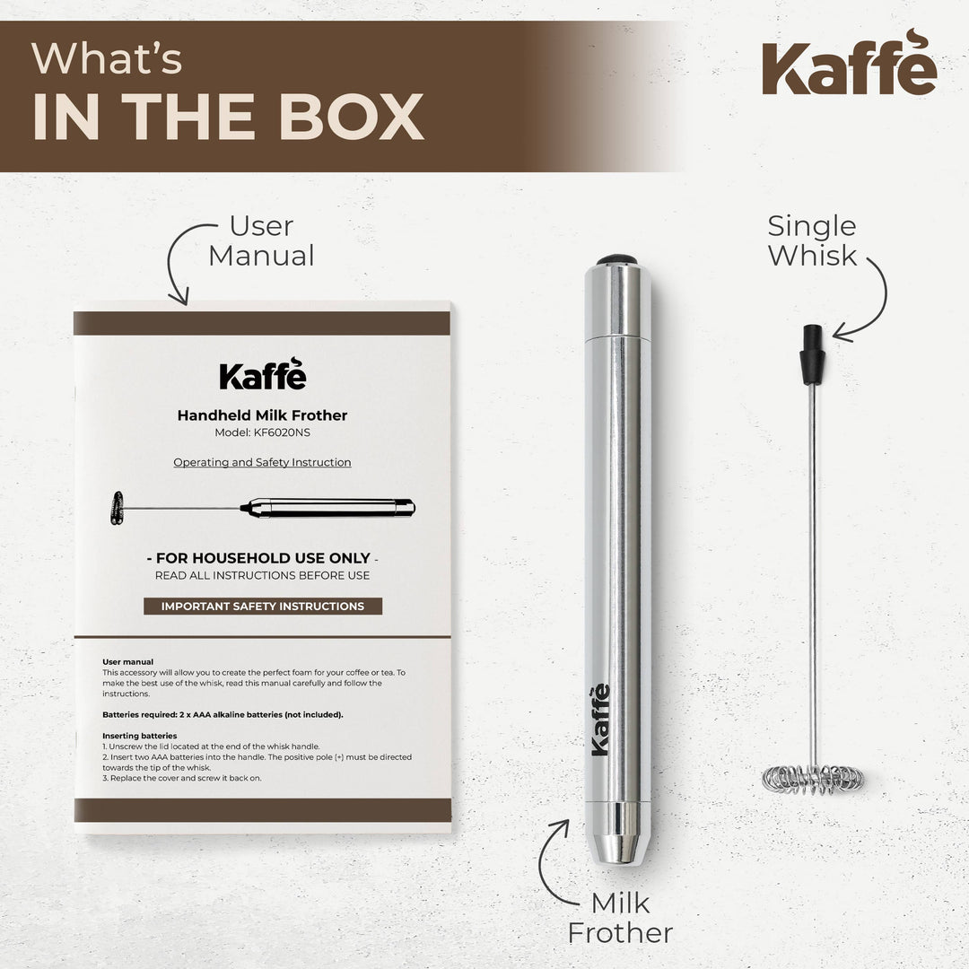 Handheld Milk Frother – Battery-Operated & Portable