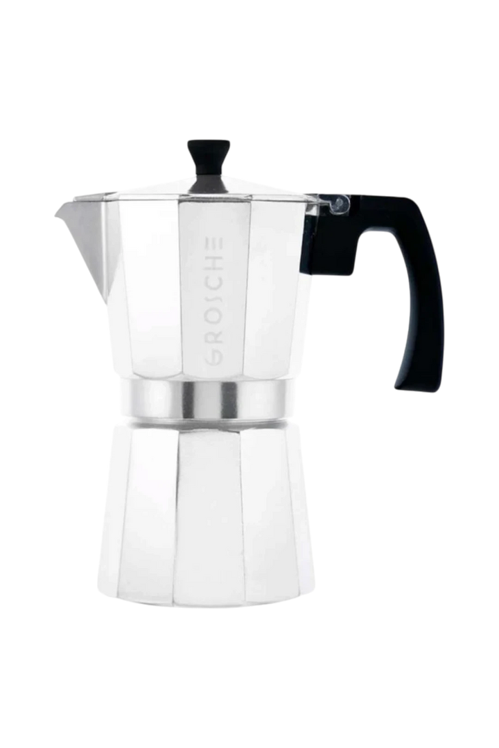 GROSCHE MILANO Stovetop Espresso Maker – Silver