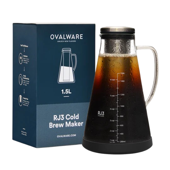 Airtight Cold Brew Coffee & Tea Maker | 1.5L Glass Pitcher