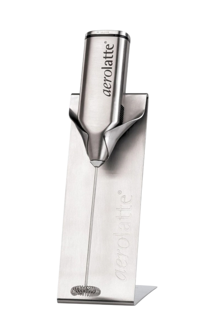 Professional Stainless Steel Milk Frother with Counter Stand