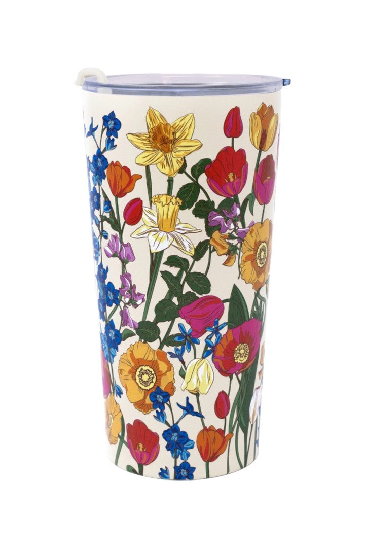 Vera Bradley 20 oz Stainless Steel Travel Mug – Meadow Bouquet Seedpearl