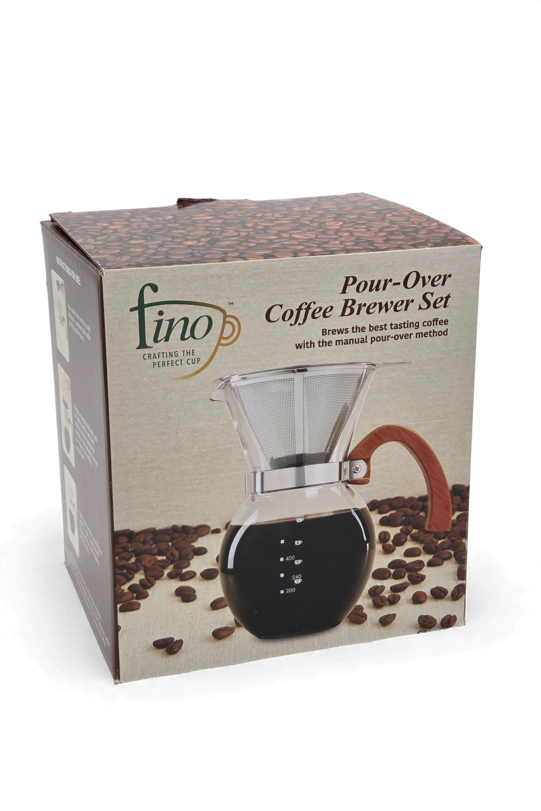 Pour-Over Coffee Maker with Bamboo Handle – 22oz