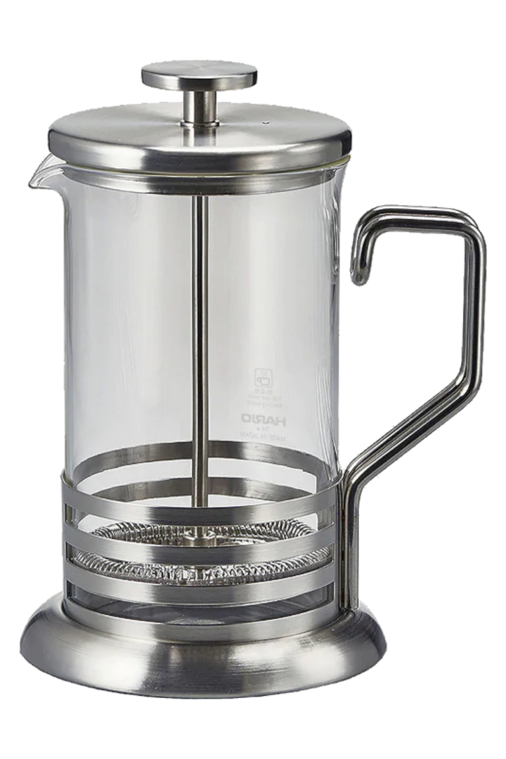 Harior Bright J French Press – 300ml Coffee & Tea Press | Hairline Silver
