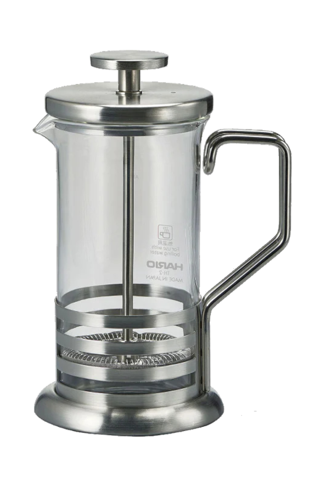 Harior Bright J French Press – 300ml Coffee & Tea Press | Hairline Silver