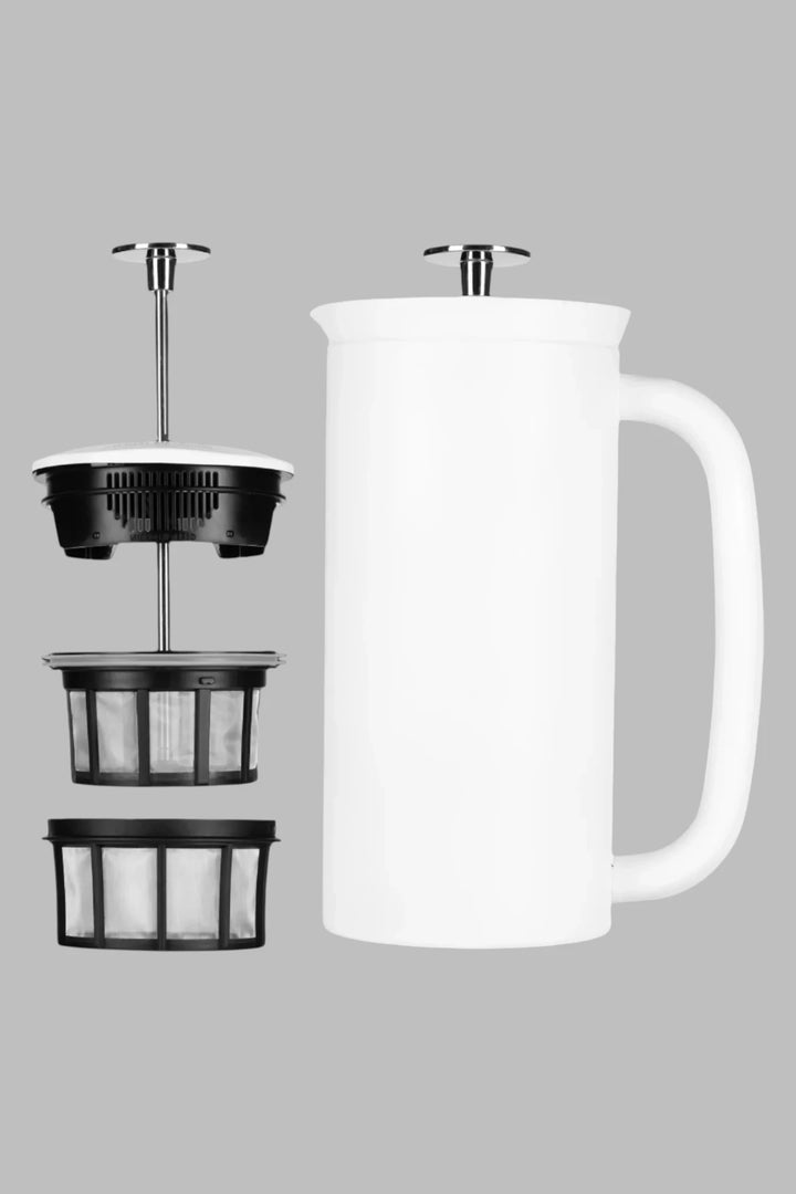 P7 Stainless Steel French Press Coffee Maker - 18oz - White